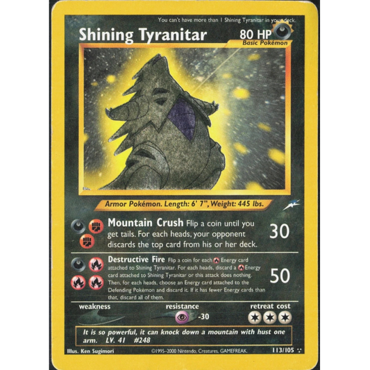 Pokémon Shining Tyranitar - Neo Destiny #113/105 D
