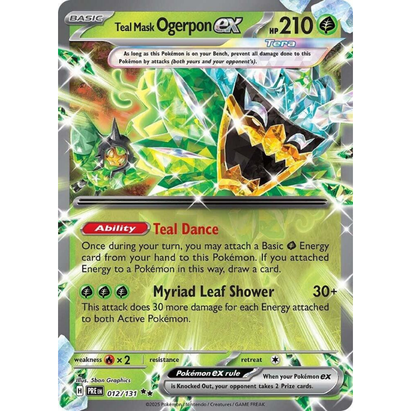 Pokémon Teal Mask Ogerpon ex - Prismatic Evolutions #012/131