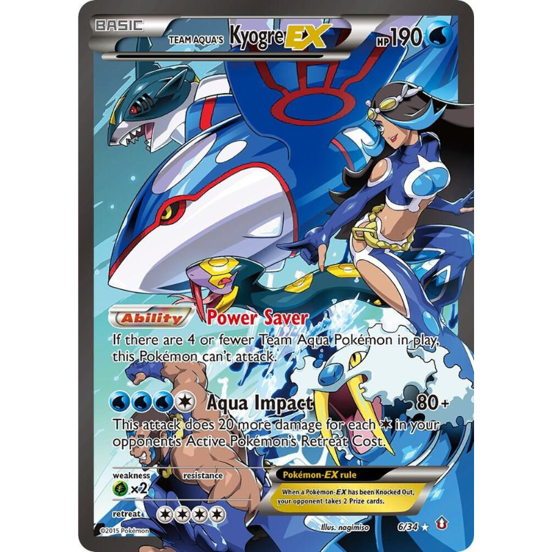 Pokémon Team Aqua's Kyogre EX - Double Crisis #6/34