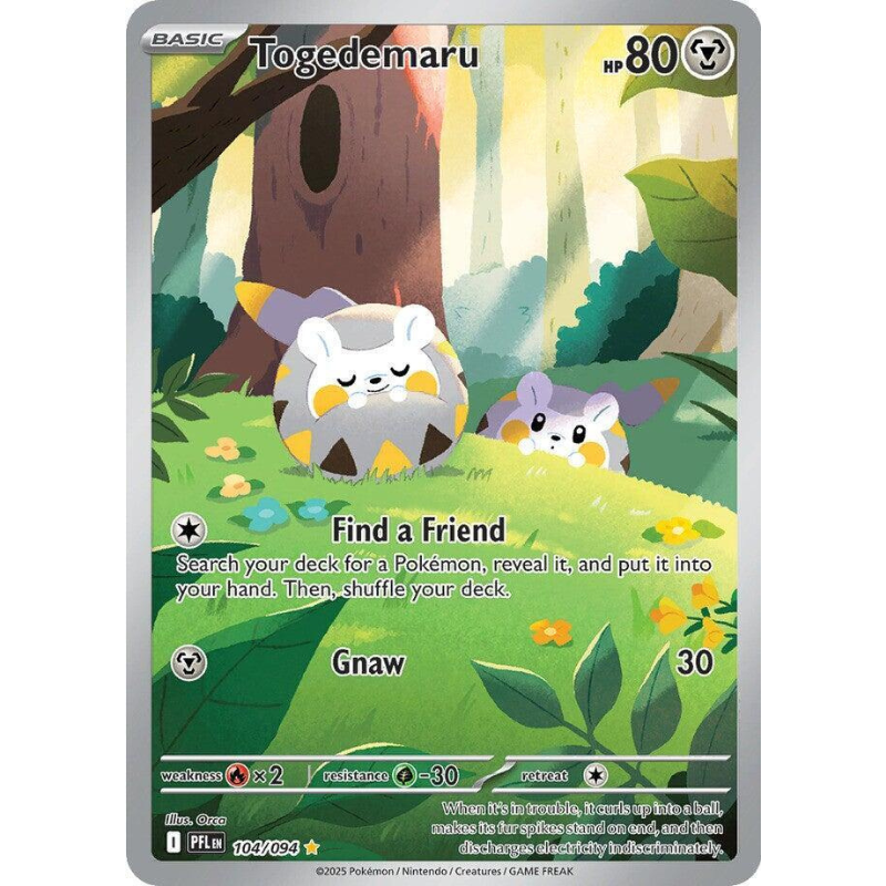 Pokémon Togedemaru - Phantasmal Flames #104/094 NM