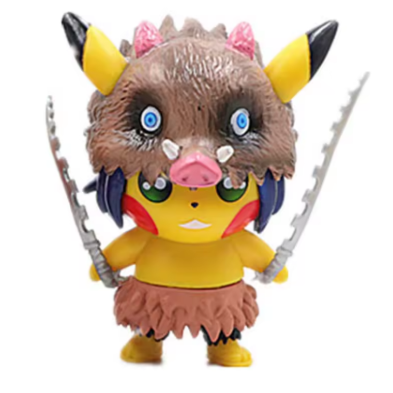 Pokémon Cosplay Figure - Pikachu Demon Slayer - Inosuke 3.5"