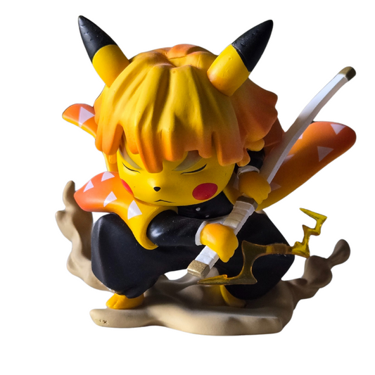 Pokémon Cosplay Figure - Pikachu Demon Slayer Zenitsu 4.5"