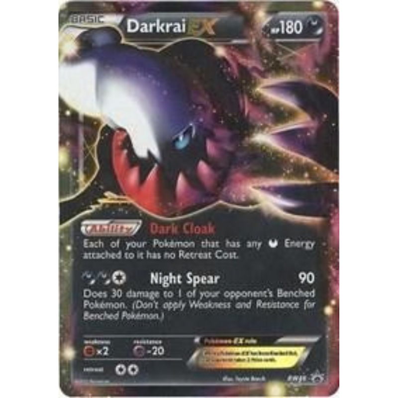 Pokémon trading card featuring Darkrai EX with detailed artwork and text.