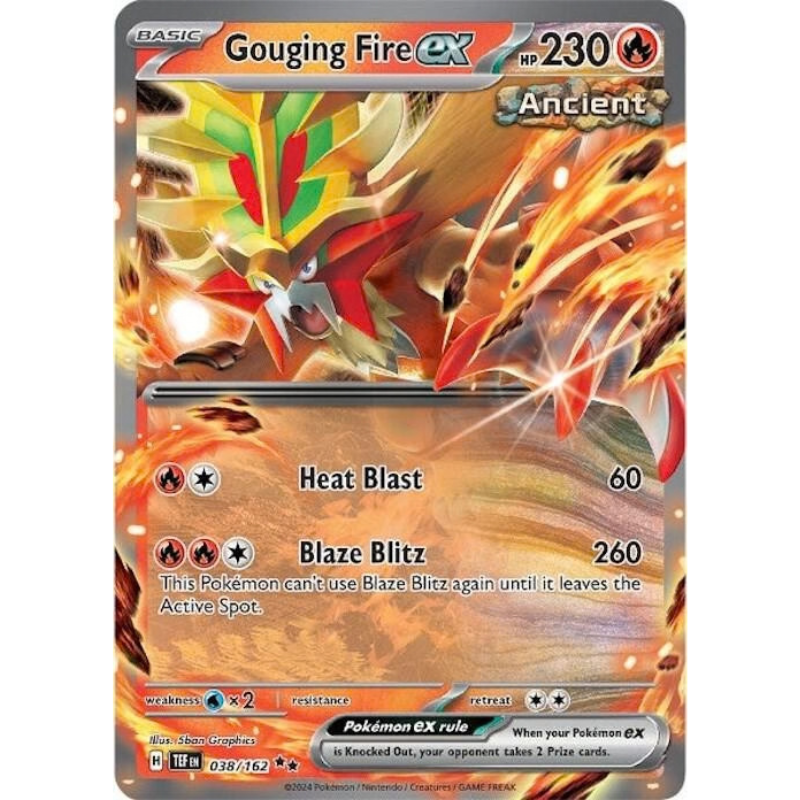 Pokémon trading card featuring a fiery dragon-like creature with detailed artwork and text.