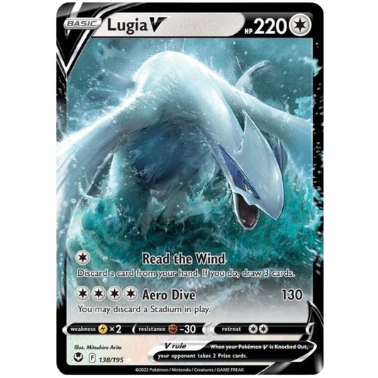 Pokémon trading card featuring Lugia with detailed artwork and text.