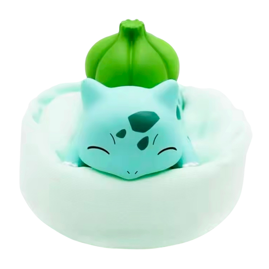 Plush toy of a character with a green hat on a white background