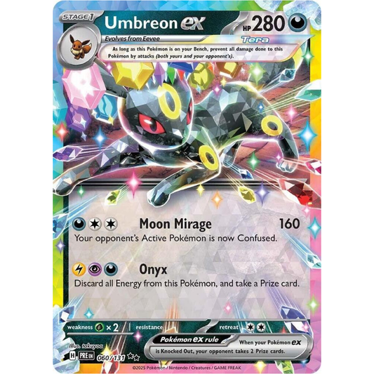 Umbreon EX trading card with colorful design and text
