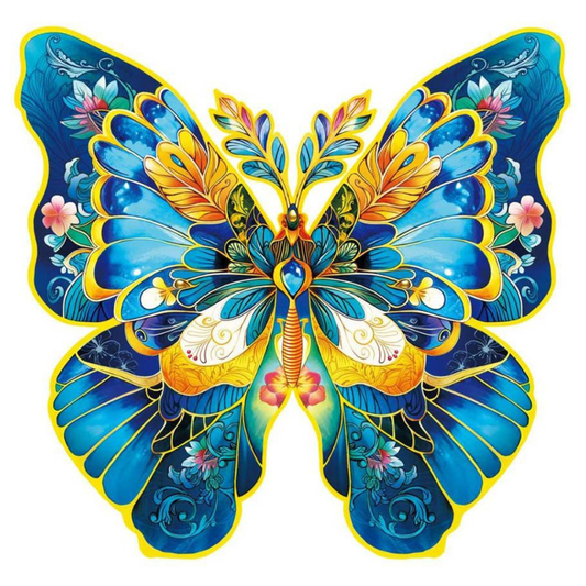 Puzzle: Wooden: Morpho Helena Butterfly 200 piece