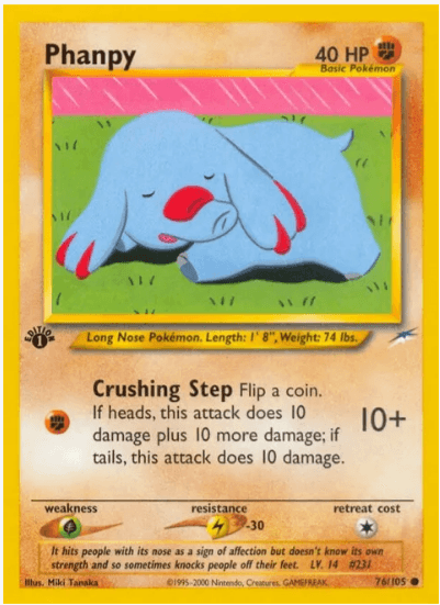 1st Edition Phanpy - Neo Destiny #076/105 (Lightly Played)