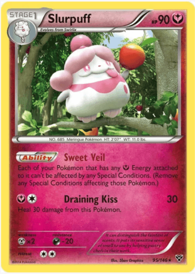 Slurpuff - XY Base Set #95/146 Reverse Holo (Lightly Played)