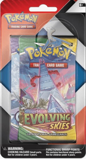 Pokémon TCG Check lane 2-Pack Pin Blister Evolving Skies / Chilling Reign