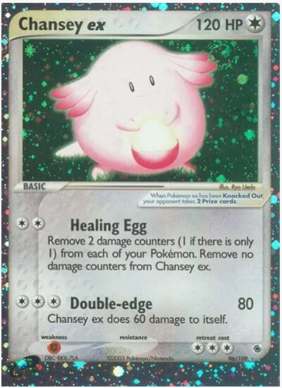 Chansey ex - Ruby and Sapphire #096/109 (Moderately Played)