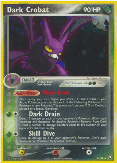 Dark Crobat – Team Rocket Returns #003/109 (Holo) (mäßig gespielt)