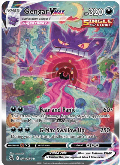 Gengar VMAX (Alternate Art Secret) - Fusion Strike #271/264 (Near Mint)