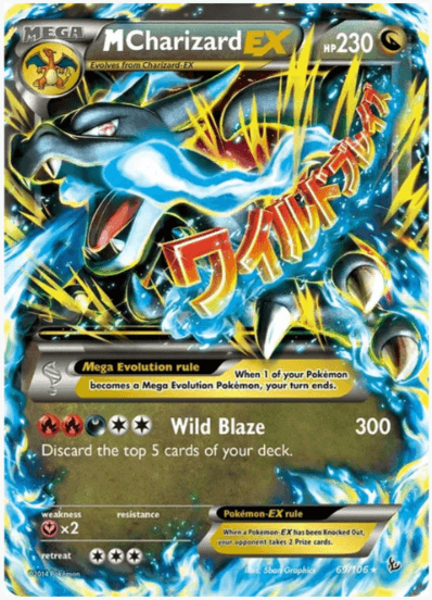 M Charizard EX (X) - XY - Flashfire #69/106 (Damaged)