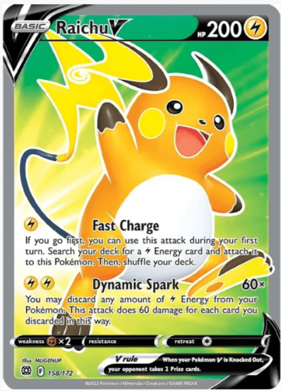 Raichu V (Full Art) - Brilliant Stars #158/172