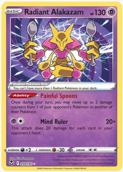 Radiant Alakazam - Silver Tempest #059/195