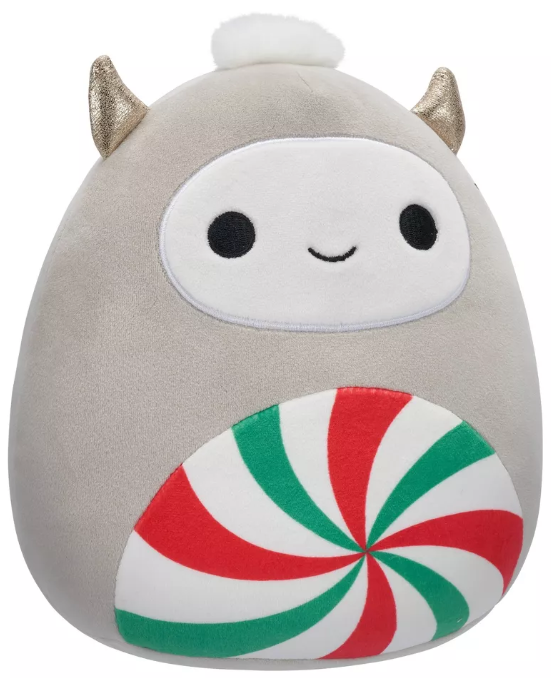 Original Squishmallows Gray Yeti with Peppermint Swirl Belly 8"