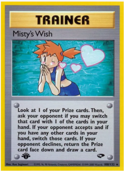1st Edition Misty's Wish - Gym Challenge #108/132