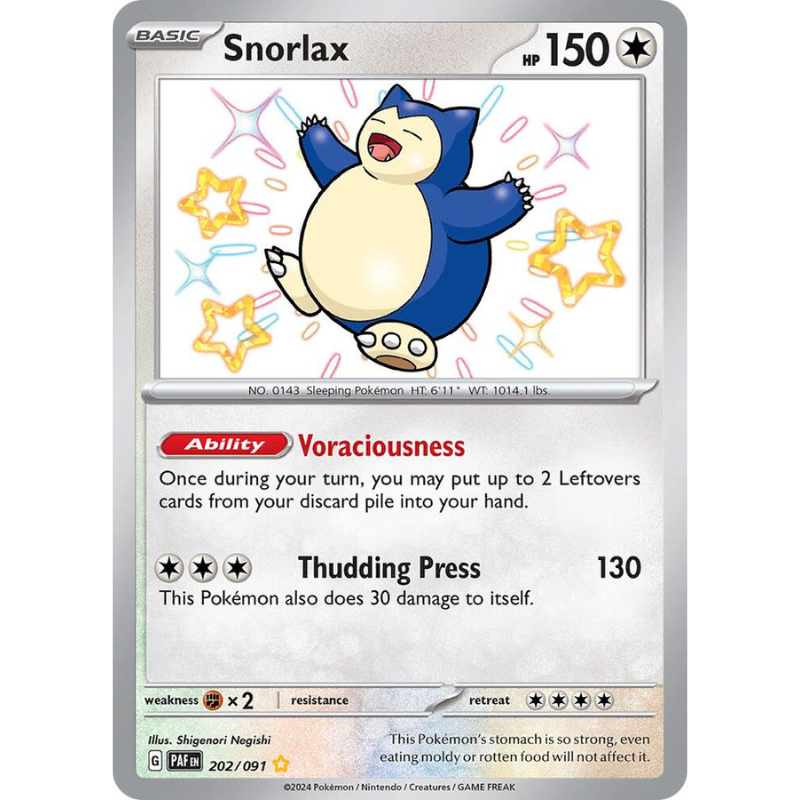 Snorlax - Paldean Fates #202/091