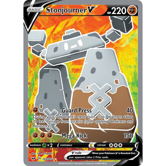 Stonjourner V (Full Art) - Sword & Shield Base Set #193/202