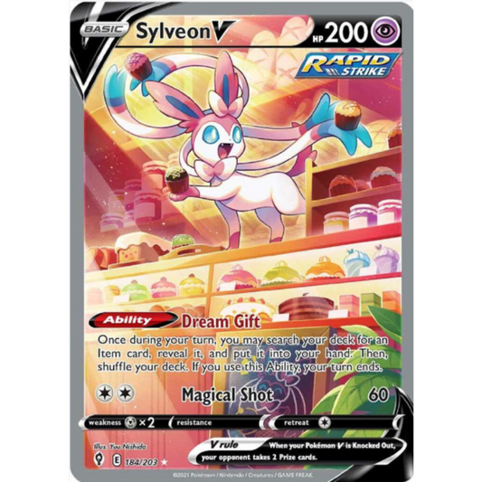 Sylveon V (Alternate Full Art) - Evolving Skies #184/203