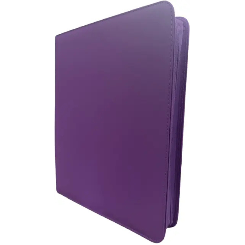Toploader Binder: 9pkt Zipper Folio: Purple