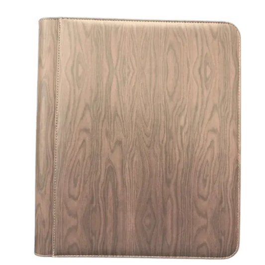 Toploader Binder: 9pkt Zipper Folio: Wood Grain