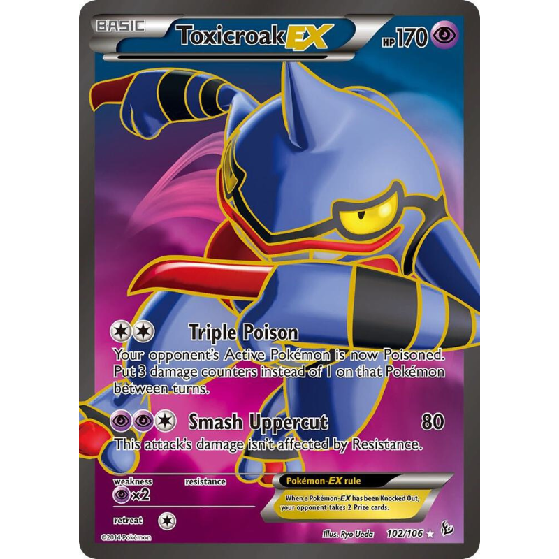 Toxicroak EX (102 Full Art) - Flashfire #102/106