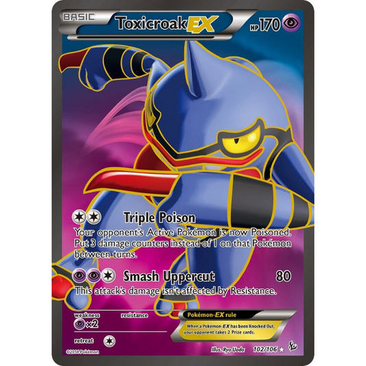 Toxicroak EX (102 Full Art) - Flashfire #102/106