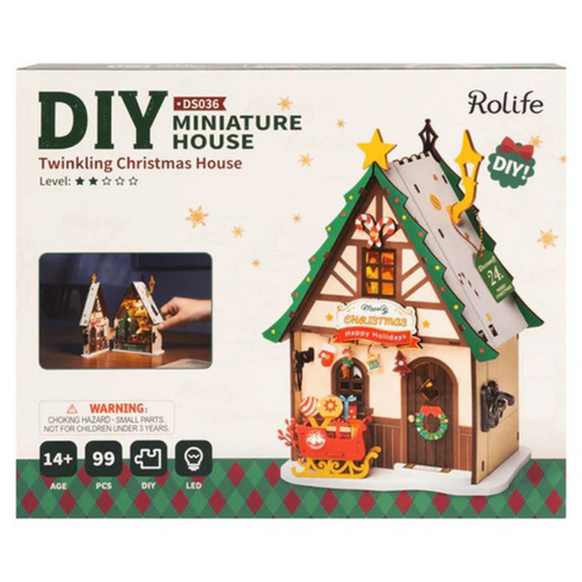 Twinkling Christmas House - Rolife DIY Miniature