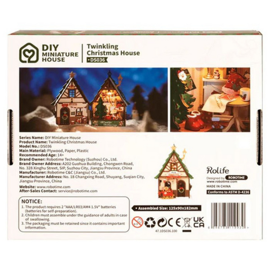 Twinkling Christmas House - Rolife DIY Miniature
