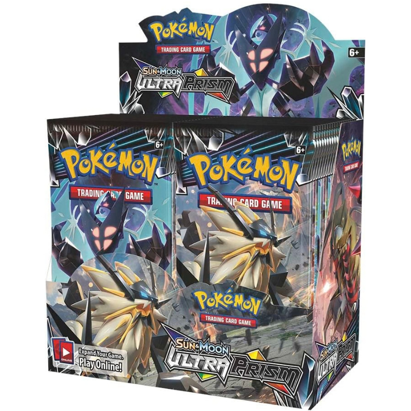 Pokémon Trading Card Game Ultra Prism packs on a white background
