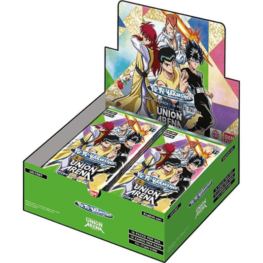 Card game box with colorful artwork featuring characters and 'Yu-Gi-Oh!' branding.