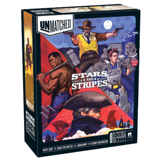 Board game box titled 'Stars and Stripes' with colorful artwork on a white background