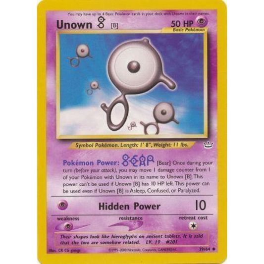 Unown [B] - Neo Revelation #39/64