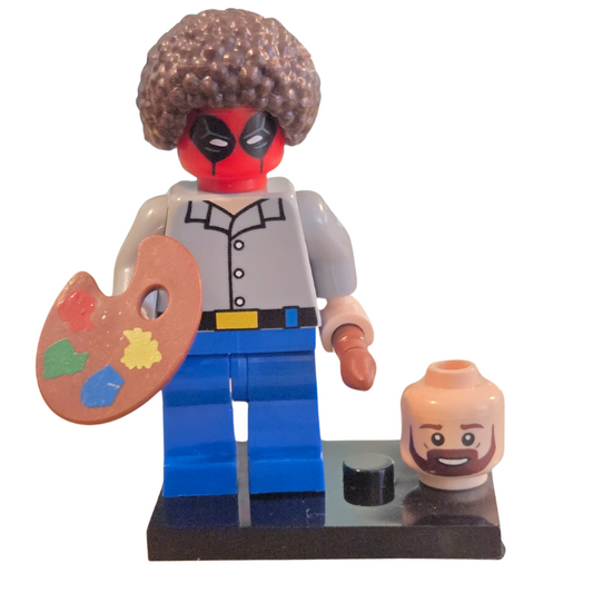 Lego Compatible Deadpool Bob Ross Custom Minifig