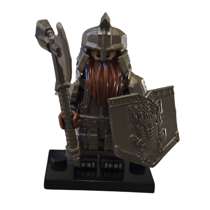 Lego Compatible Grey Armor Dwarf Minifig