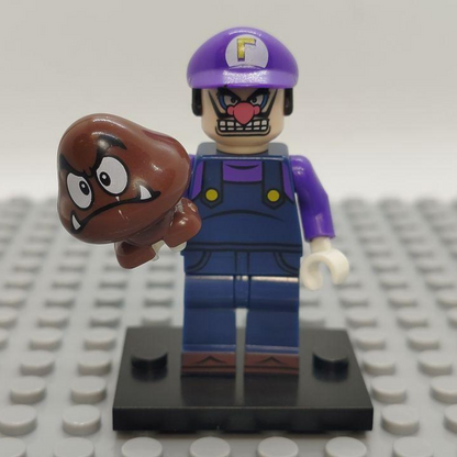 Custom Lego Compatible Waluigi Minifig