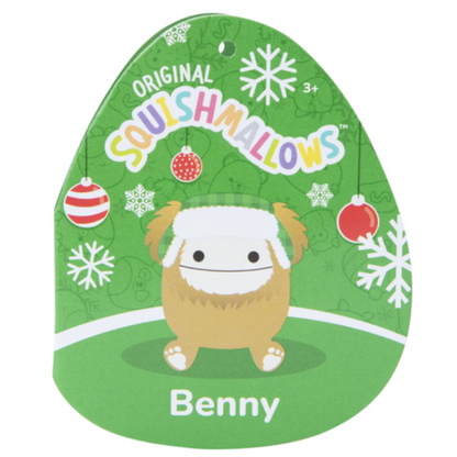 Original Squishmallow Limited Edition Holiday Benny 7.5in