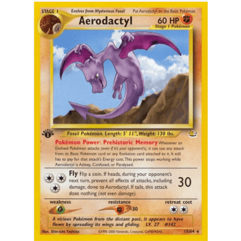 1st Edition Aerodactyl - Neo Revelation #15/64 (Near Mint)