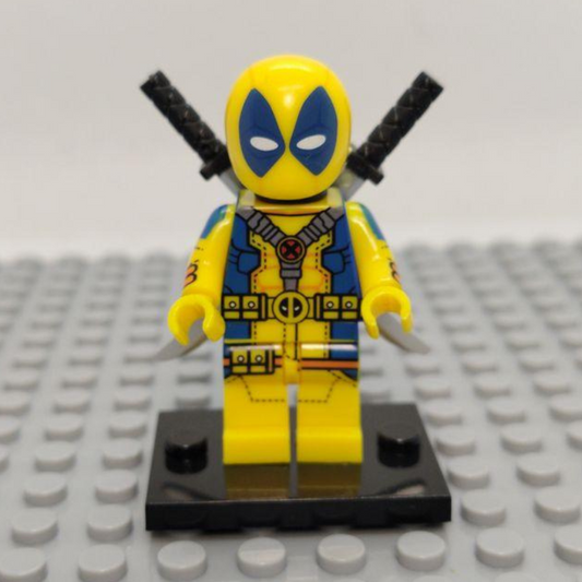 Lego Compatible Deadpool Yellow Custom Minifig