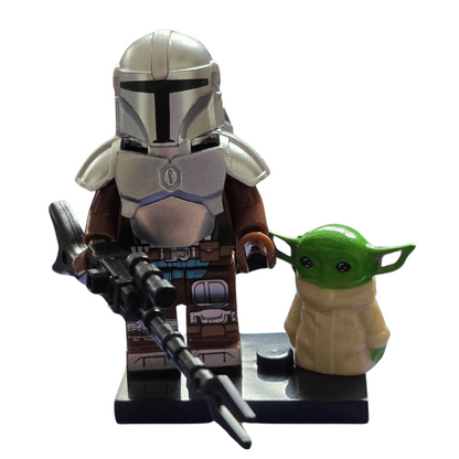 Custom Lego Compatible The Mandalorian w/Grogu Minifig