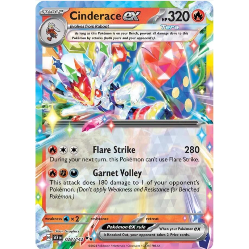 Cinderace ex - Stellar Crown #028/142