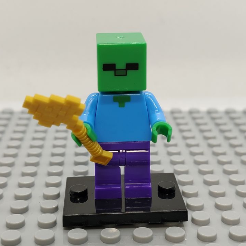 Custom Lego Compatible Minecraft Zombie Minifig