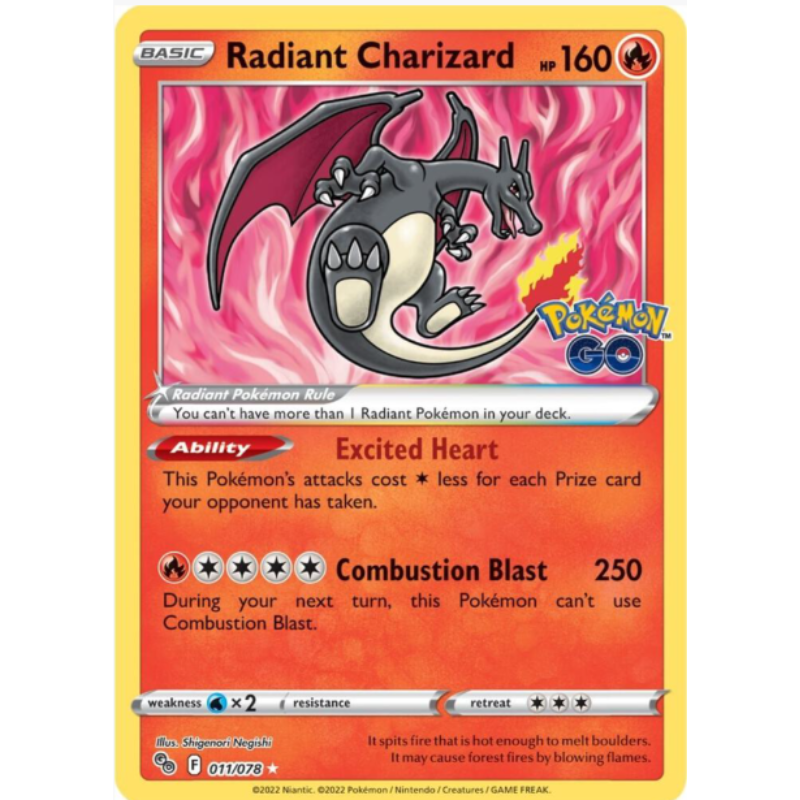 Radiant Charizard - Pokemon GO #011/078