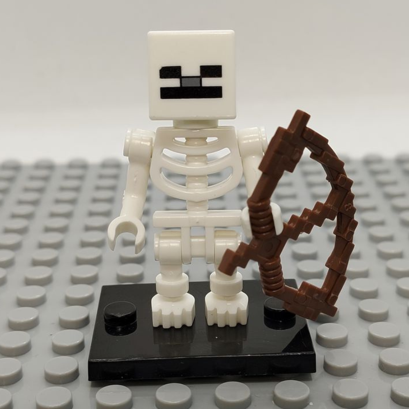 Custom Lego Compatible Minecraft Skeleton Minifig