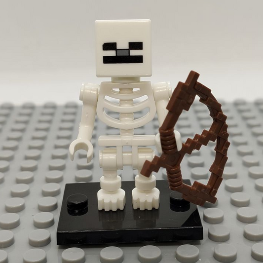 Custom Lego Compatible Minecraft Skeleton Minifig