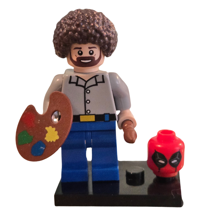 Lego Compatible Deadpool Bob Ross Custom Minifig