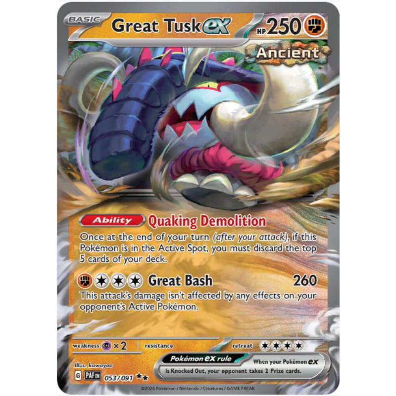 Great Tusk ex - Paldean Fates #053/091